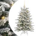 vidaXL Umelý Sklápací Vianočný Stromček Biela 120 cm PE a PVC