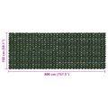 vidaXL Balkónový plôtik s listami Tmavozelená 400 x 150 cm