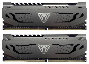 PATRIOT Viper Steel 16GB DDR4 3600MHz / DIMM / CL18 / 1,35V / Heat Shield / KIT 2x 8GB Operacní pamet, DDR4, 16GB (2x 8GB kit), 3600MHz, CL18, s chladicem, šedo-cerná