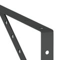 vidaXL Držiaky políc 4 ks 23,5x2,5x15,5 cm strieborná nerezová oceľ