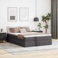 vidaXL Postel s úložným prostorem a matrací Sivá 140 x 190 cm