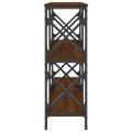 vidaXL Konzolový stolík hnedý dub 156x28x80,5 cm kompozitné drevo