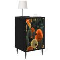 vidaXL Nočný stolík ZAANDAM 2 ks Čierny dub 36 x 33 x 61 cm