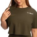 Dámske tričko Cropped Limitless Espresso - GymBeam, veľkosť M