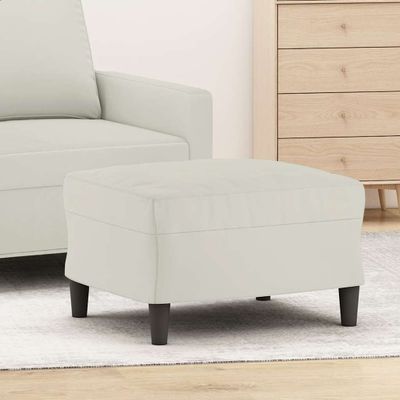 vidaXL Podnožka krémová 60x50x41 cm zamat