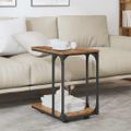 vidaXL Bočný stôl Staré drevo 50 x 35 x 55.5 cm Kompozitné drevo