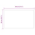 vidaXL Zrkadlo do kúpeľne s LED Priehľadná 80 x 50 cm tvrdené sklo