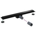 vidaXL 2 v 1 sprchový odtok Čierna 80 cm Nerezová oceľ 304