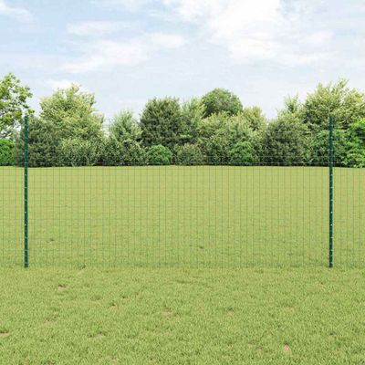 vidaXL Zabudovaný plotový stĺpik 11 ks Zelená 160 cm