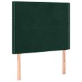 vidaXL Posteľný rám boxsping s matracom tmavozelený 100x200 cm zamat