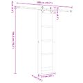 vidaXL Posuvné dvere Prírodná a čierna 61 x 198,5 cm Borovicový masív