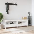 vidaXL Lavica do predsiene biela 160x28x45 cm masívna borovica