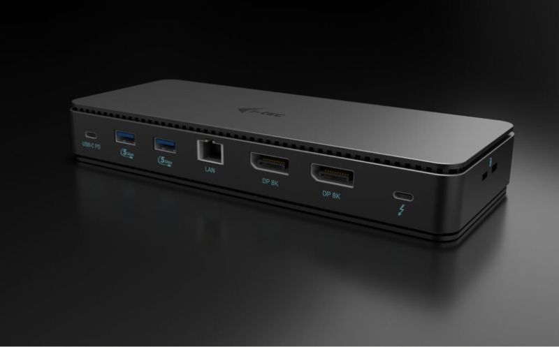i-tec Thunderbolt 4 Dual Display Docking Station, Power Delivery 92W Dokovacia stanica, Thunderbolt 4, 2× DisplayPort, RJ-45, 2× USB 3.1, 2× USB 3.0, 1× USB 2.0, 1× USB-C, 3,5mm jack, SD a microSD sl