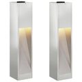 vidaXL Solárna LED chodníková lampa 2 ks Teplá biela 18 x 18 x 80 cm