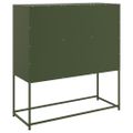 vidaXL Komoda olivovozelená 100,5x39x107 cm oceľ