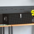 vidaXL Úložný box čierny 80x39x30 cm hliník