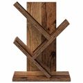 vidaXL Polica na knihy Tree 3-podlažná 30 x 18 x 40 cm Staré drevo