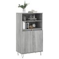 vidaXL Vysoká skrinka sivý dub sonoma 60x36x110 cm spracované drevo