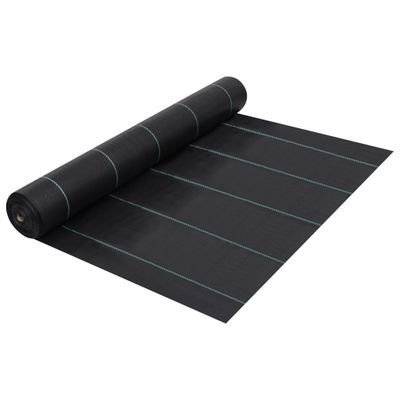 vidaXL Tkanina proti burine PP 1x25 m čierna