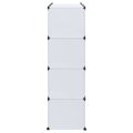 vidaXL Modulárna skrinka s 9 priečinkami 109x36,5x143 cm, biela