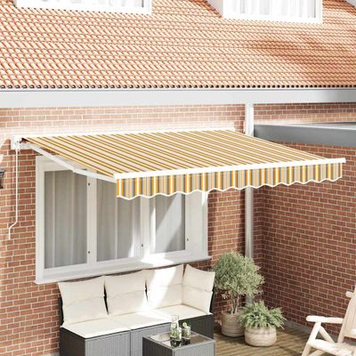 vidaXL Rám markízy Žltá a Šedá 300 x 200 cm Polyester s PU povrchom
