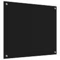 vidaXL Kuchynský obklad Čierna 70 x 60 cm tvrdené sklo