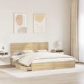 vidaXL Úložná posteľ Sonoma dub 180 x 200 cm Kompozitné drevo