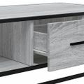 vidaXL Konferenčný stolík sivý sonoma 100x57x35cm kompozit.drevo a kov