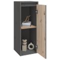 vidaXL Nástenné skrinky 2 ks sivé 30x30x80 cm masívna borovica