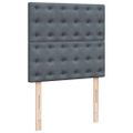 vidaXL Posteľný rám boxspring s matracom tmavosivý 90x200 cm zamat