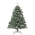 vidaXL Umelý vianočný stromček Zelená 150 cm PVC, plast a oceľ
