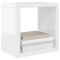 vidaXL Nástenné police 6 ks lesklé biele 22x15x22 cm