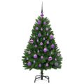 vidaXL Umelý Sklápací Vianočný Stromček Zelená 120 cm PVC a oceľ