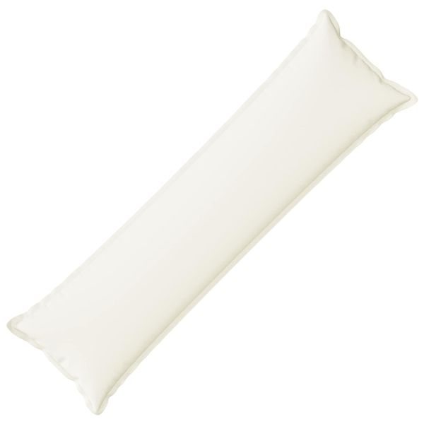 vidaXL Podložka s vankúšom HOUTEN Biela 40 x 145 cm Falošný ľan