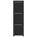 vidaXL Polica s boxmi s dizajnom 9 kociek čierna 103x30x107,5 cm látka