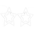 vidaXL Vianočné osvetlenie Star Silhouette 2 ks 50LED diód Teplá biela