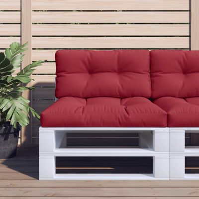 vidaXL Podložka na paletový nábytok, vínovo červená 70x40x12 cm látka