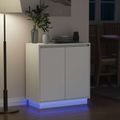 vidaXL LED komoda Biela 71 x 34,5 x 75 cm Kompozitné drevo