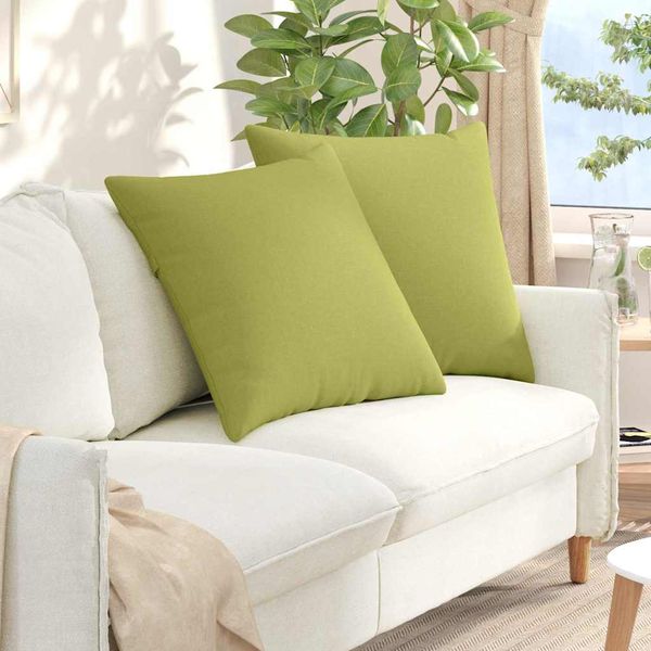 vidaXL Vankúše na pohovku 2 pcs Svetlo zelená 60 x 60 cm látka