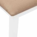 vidaXL Lavica 90 cm Biela masívna drevená guma