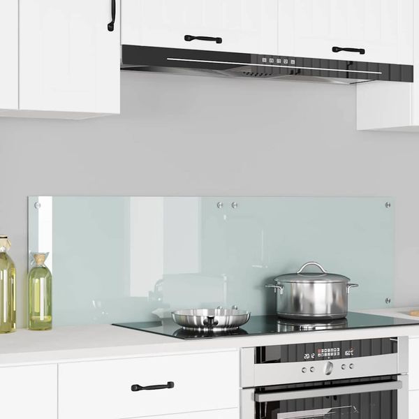 vidaXL Kuchynský obklad 2 pcs Biela 70 x 40 cm tvrdené sklo