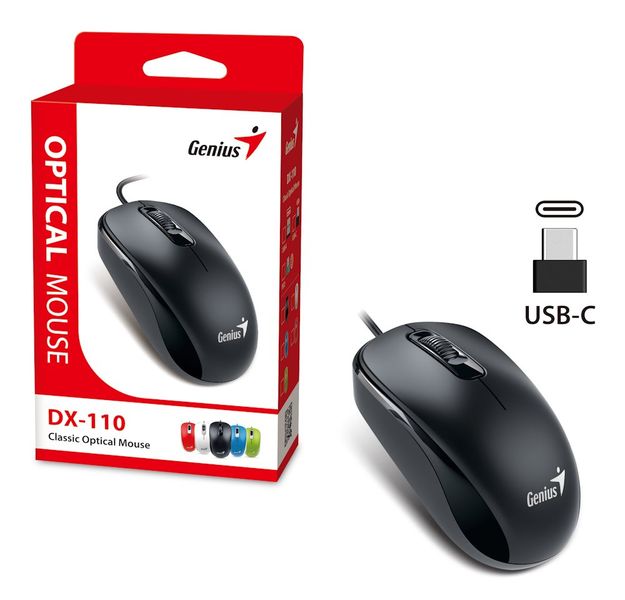 GENIUS DX-110/ drôtová/ 1200 dpi/ USB-C/ čierna
