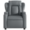 vidaXL Masážne kreslo s polohovacím mechanizmom, sivé, umelá koža