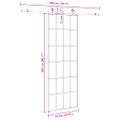 vidaXL Posuvné dvere s kovaním čierne 76x205 cm ESG sklo