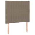 vidaXL Posteľný rám boxsping s matracom sivohnedý 90x200 cm látka