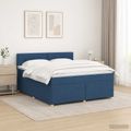 vidaXL Posteľ boxspring s matracom Modrá 140 x 200 cm Látka