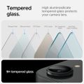 Spigen Optik Pro Glas.tR "EZ Fit" Camera Protector 2-Pack pre iPhone 16E čierna