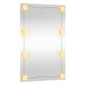 vidaXL Nástenné zrkadlo s LED svetlami 40x60 cm sklo obdĺžnik