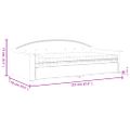 vidaXL Denná posteľ s matracom krémová 100x200 cm látka
