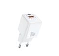 REMAX WALL CHARGER BATT SERIES PD QC 33W RP-U26 1xUSB + 1xUSB-C WHITE